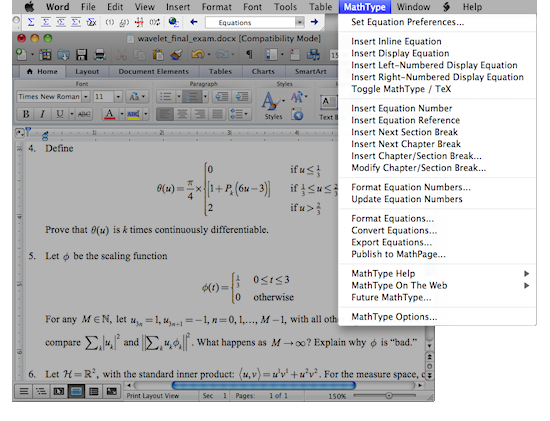 mathtype for mac word 2011