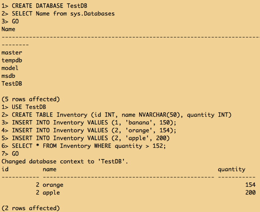 Populate an Inventory Table