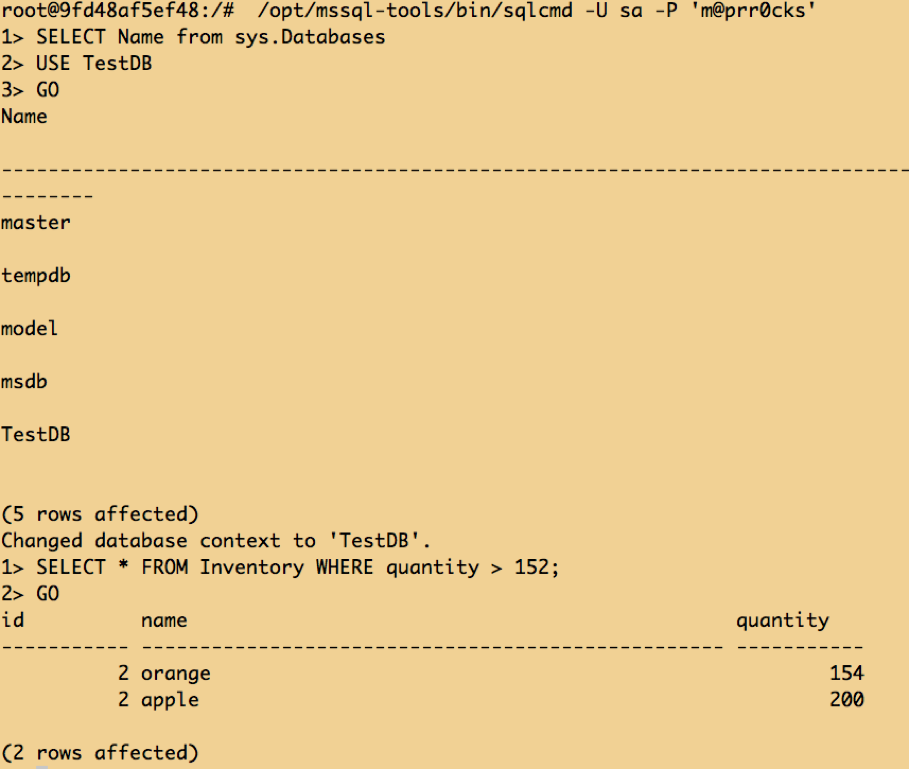 Query Inventory Table