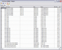 Query result table