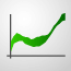 High low area chart icon