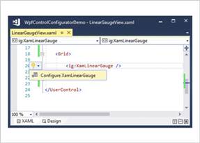 XAML Editor Example for WPF Linear Gauge Control