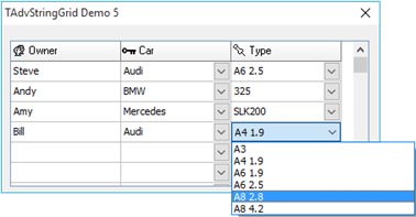 Grid : Advanced edit controls