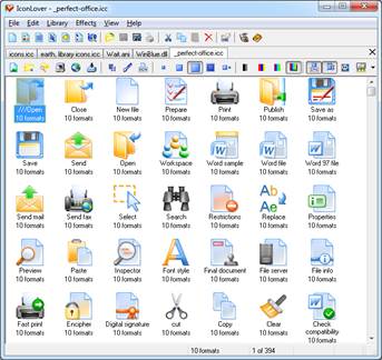 Icon library editor