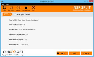 Split Lotus Notes NSF files without lossing any details