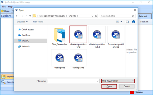 recover vhd files