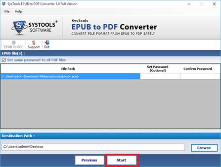 Ebook File Converter to PDF Converter