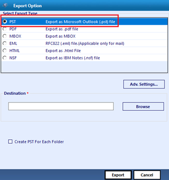 MSG to PST converter