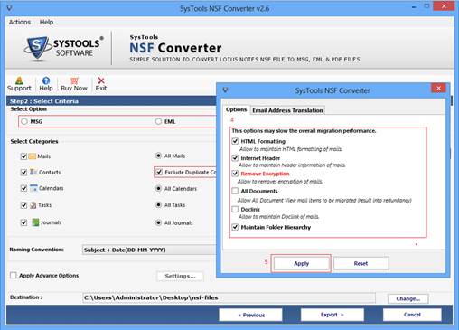 nsf conversion tool